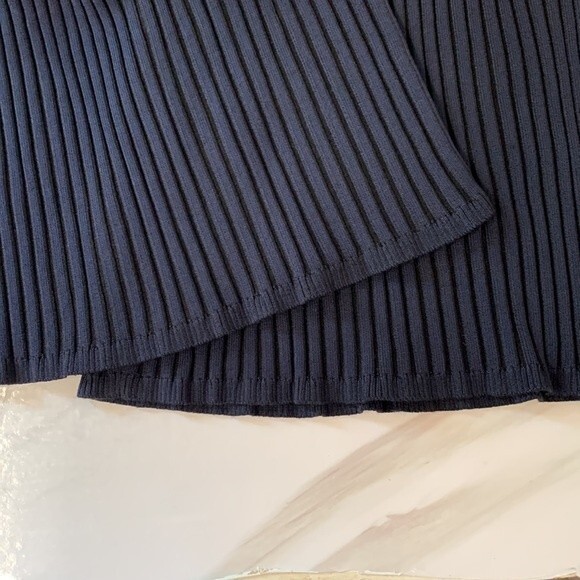 NWOT Ted Baker | Yadira Trousers Ribbed Knit High Rise Navy Blue 6 - Picture 7 of 8